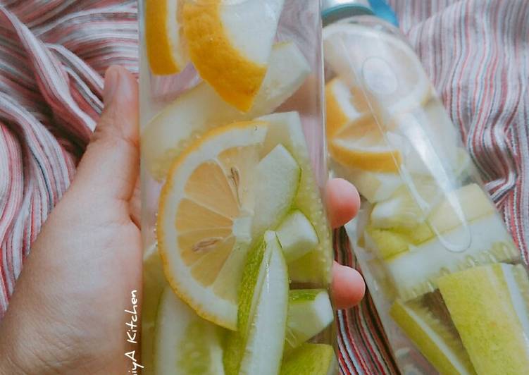 Cara membuat Infused Water Mentimun &amp; Lemon  Sederhana