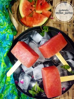 A picture of Watermelon popsicles.