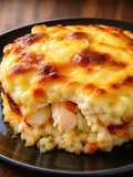Pastel de arroz y pescado