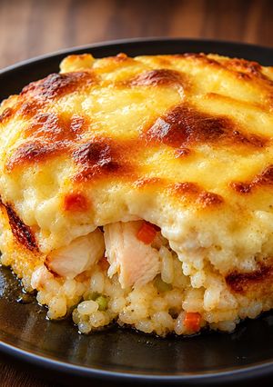 Una foto de Pastel de arroz y pescado