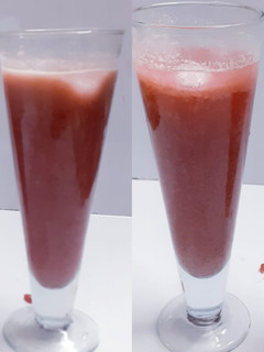 A picture of Apple pomegranate juice.