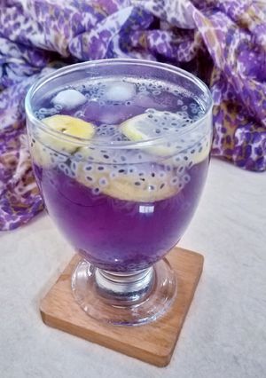 Foto resep Es selasih bunga telang jeniper
