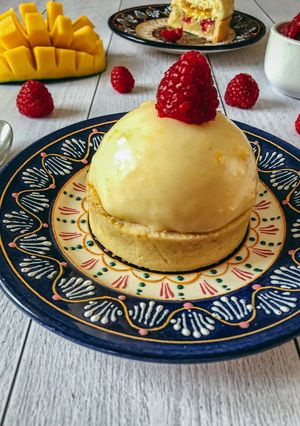 Une photo de Tartelette Mangue - Framboises