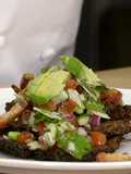 Quinoa-Kale pancakes with vegetable relish recipe