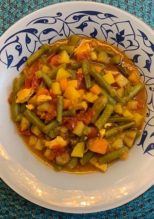 عکسی از دستور خوراک لوبیا سریع و خوشمزه و رژیمی