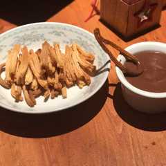 Una foto de Churros sin gluten y veganos