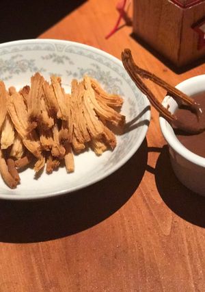 Una foto de Churros sin gluten y veganos