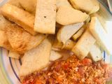 FRIED YAM with EGG SOURCE