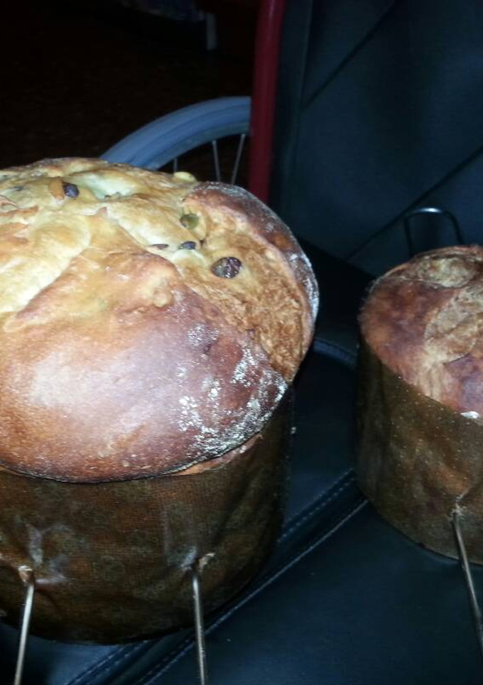 Una foto de Panettone blanco y negro