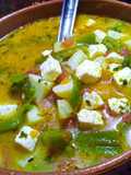 Caldo de papas con queso