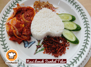 Gambar 👩‍🍳Nasi Lemak Sambal Telur