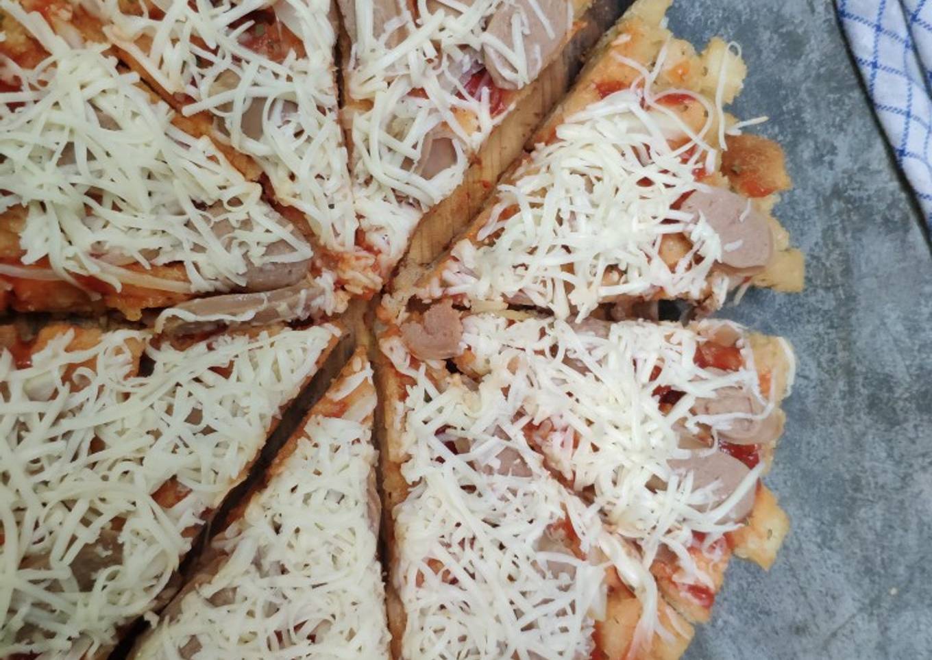 Pizza roti tawar no oven