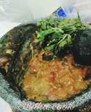Lele panggang sambel tomat goreng