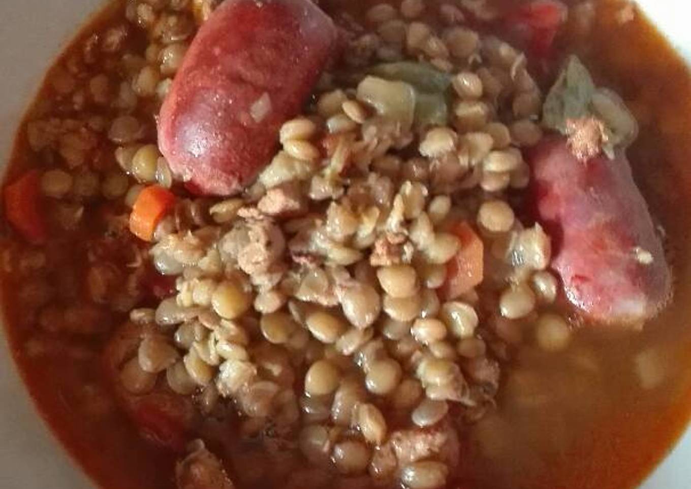 Lentejas con pinchos