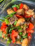 Ikan asin asam pedas tumis blalo (bunga bawang)
