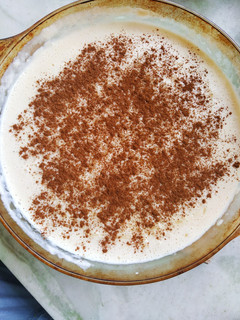Una foto de Arroz con leche cremoso