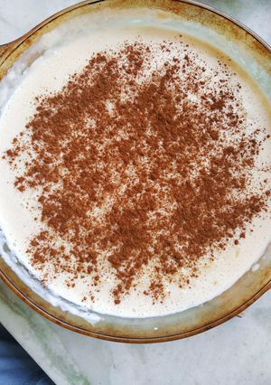 Una foto de Arroz con leche cremoso
