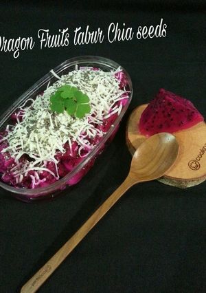 Foto resep Dragon fruits tabur Chia seeds
