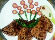 A picture of cabbage stuffed paratha