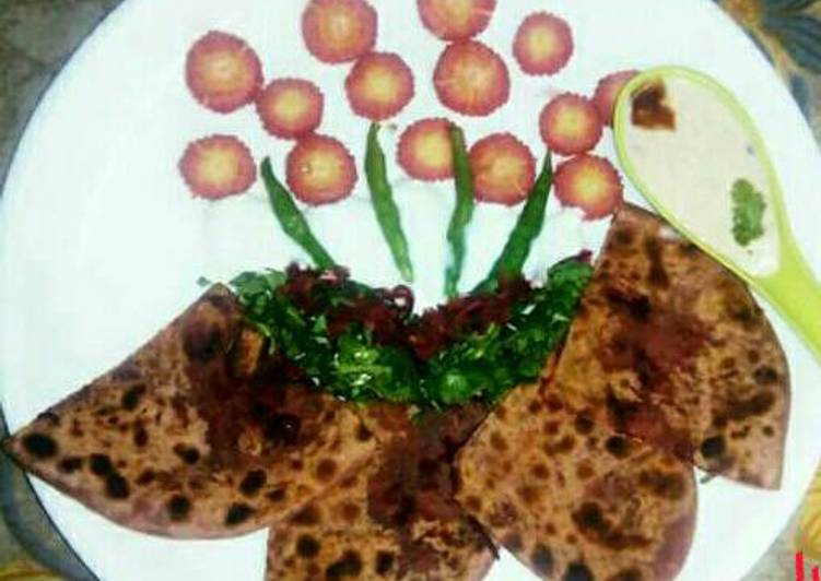 Recipe of Super Quick Homemade Stuff beetroot paratha