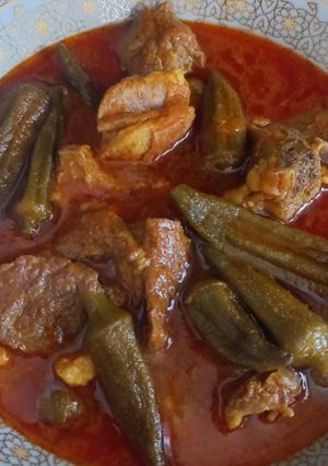 عکسی از دستور خورشت بامیه