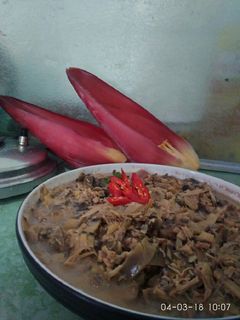 Foto resep Gudeg jantung pisang (dan panci presto)