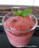 Helado de fresa y plátano sin azúcar