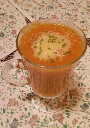 Una foto de Sopa cremosa de calabaza