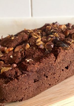 Una foto de Queque de chocolate con nueces (sin gluten)
