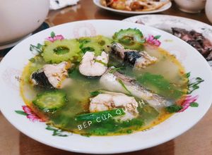Hình của món Cá chuồn nấu khổ qua.