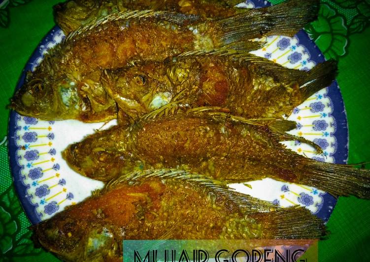 Ikan mujair goreng marinasi