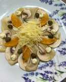 Carpaccio de alcachofa y champiñón
