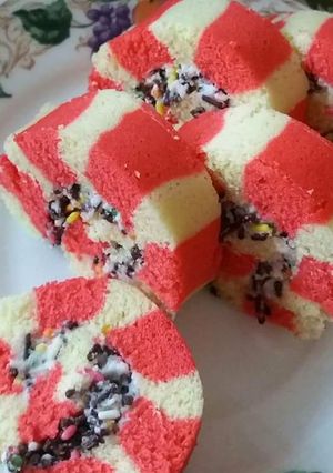 Foto resep Mini Rollcake Merah Putih #merahputih