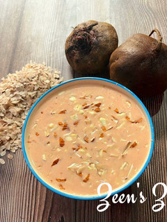 A picture of Red Poha and Beetroot Kheer.