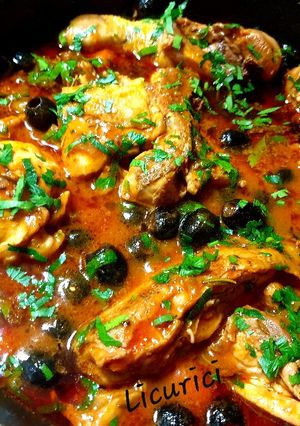 O poză a rețetei Pollo alla cacciatora.