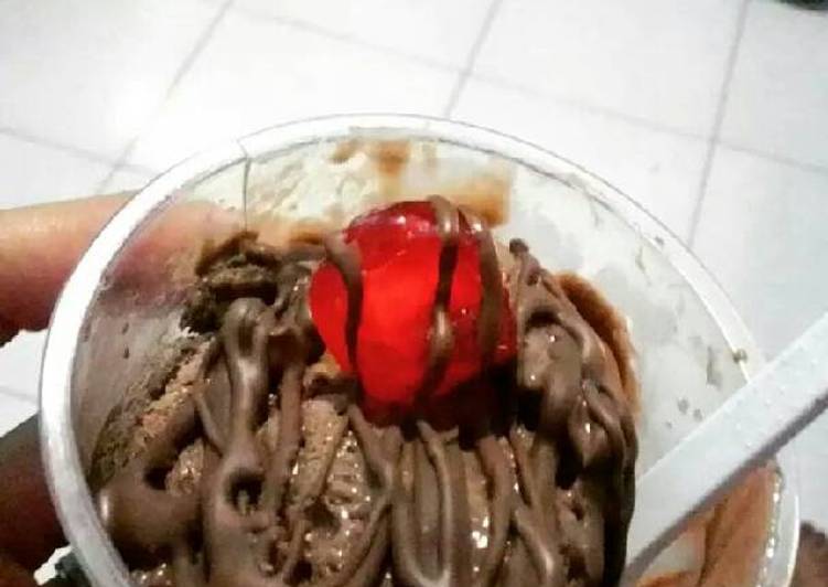 Cara Gampang Membuat Es cream cokelat simpel,super easy,lembut (fav), Bikin Ngiler