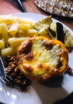A picture of Stuffed bell peppers 🫑.