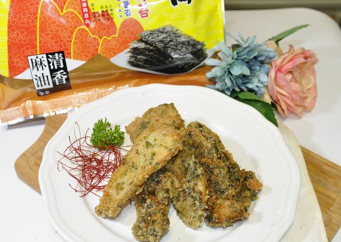 【元本山幸福廚房】酥炸海苔杏鮑菇 食譜成品照片