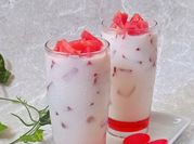 Gambar es susu semangka