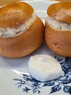 Glutén- és laktózmentes töltött zsömle recept fotója