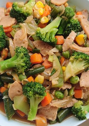 Foto resep Tumis Brokoli ft. Mix Vegetables Bumbu Saus Tiram