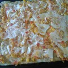 Una foto de Pizza de choclo y fibras