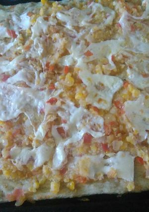 Una foto de Pizza de choclo y fibras