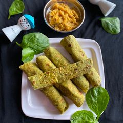 Spinach Onion Paratha A picture of Spinach Onion Paratha.