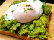 A picture of poached eggs with avocado