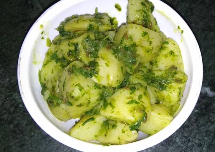 Recipe of Yummy Chatpate hare bhare aloo