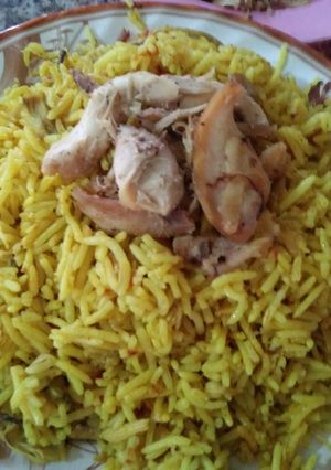 صورة لوصفة كبسه بالدجاج على طريقتي😋
