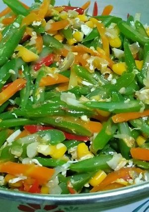 Foto resep Tumis buncis wortel telur with jagung
