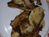 Pata muslo al horno 🍗 con papa