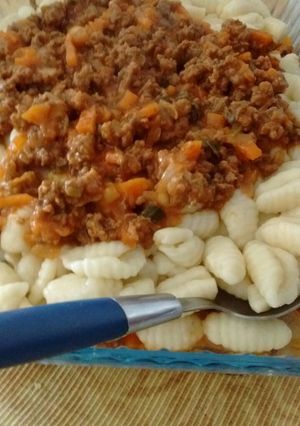 Una foto de Ñoquis con Salsa